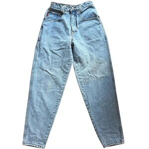 Vintage 1970s Lawman American made western womens light wash tapered jeans